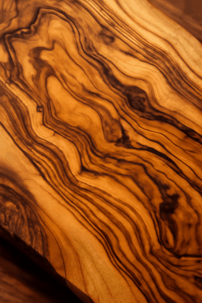 Detaljerte kornmønstre på oliventre, med gyldne og brune nyanser.