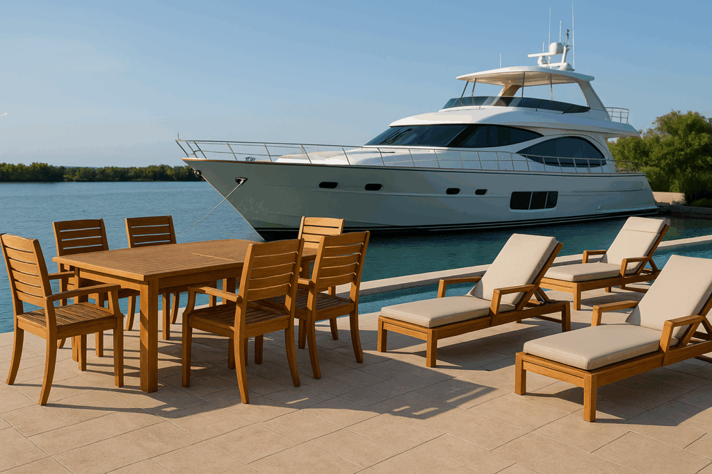 Eksklusive utemøbler og båtdekk i teak